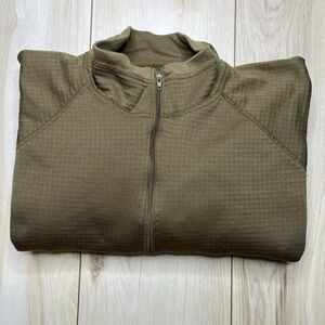 Halys PCU Level 2 Long Sleeve 1/4 Zip Shirt Mens XL Waffle Back Olive Pullover